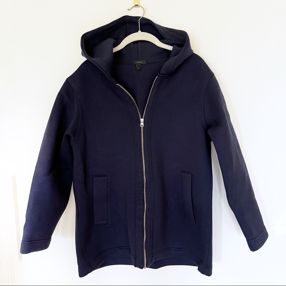 J. Crew heavy hooded zip up sweatshirt Medium